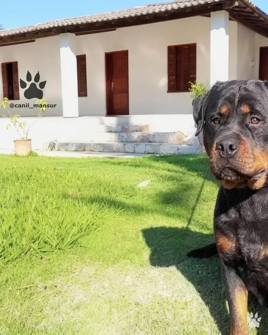 Rottweiler em avaliação no canil